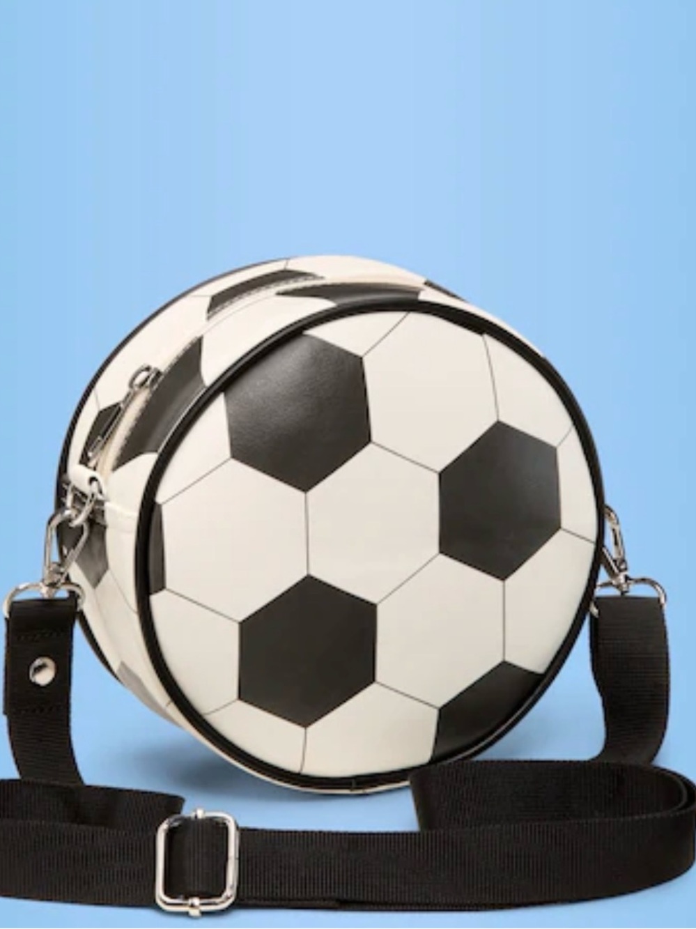Old Navy Black and White Soccer Ball Crossbody Bag - Picture 4 of 4